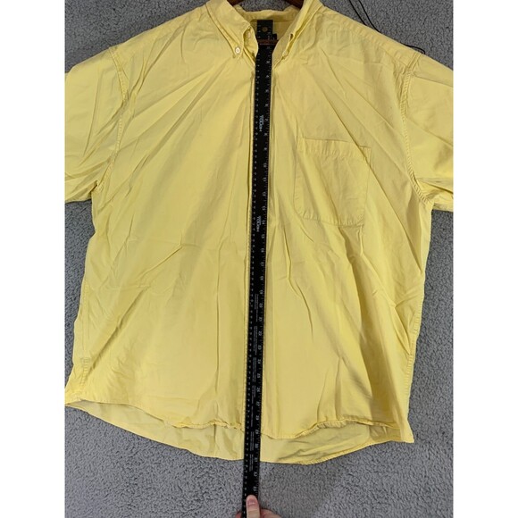 Eddie Bauer Extra Large (XL) Yellow Cotton Short Sleeve Button Up Polo Shirt - Picture 8 of 12